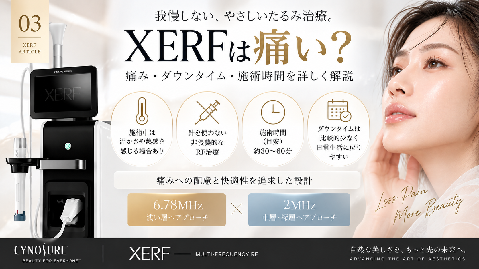 XERFは痛い？痛み・ダウンタイム・施術時間について